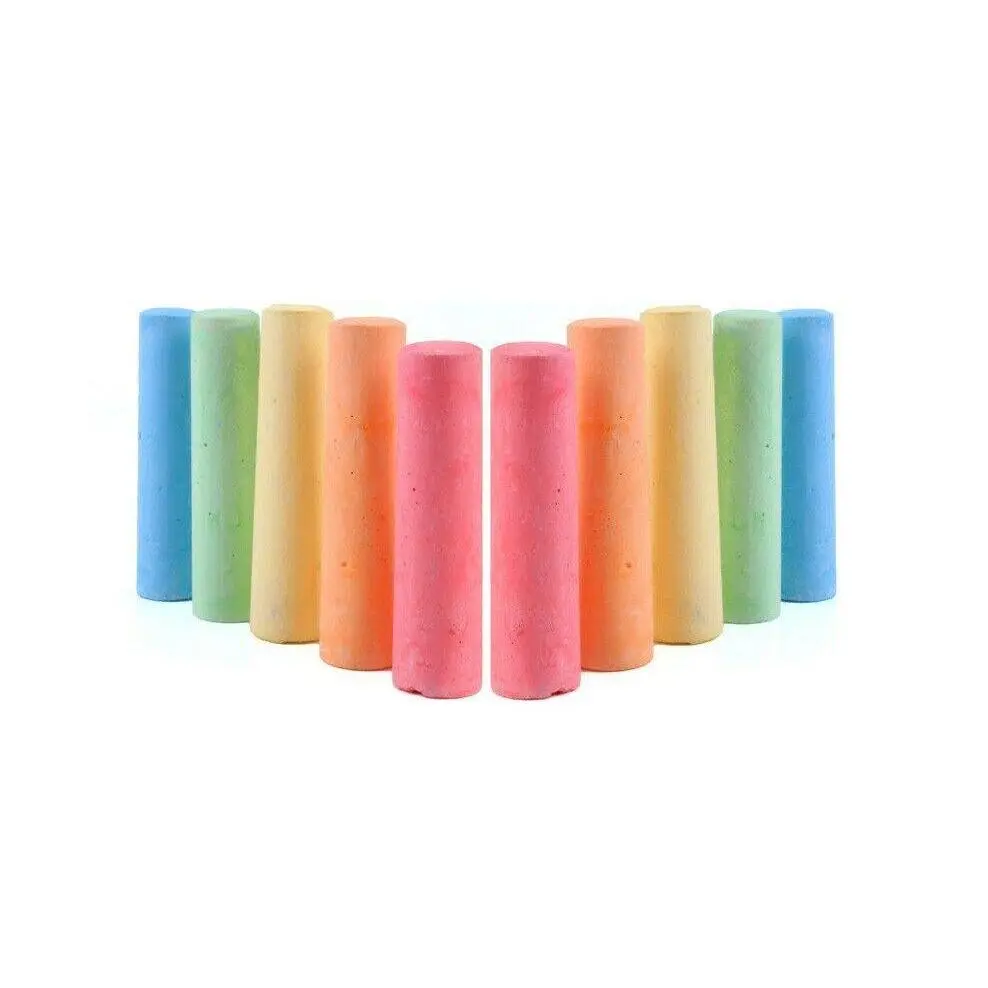 12Pc JUMBO COLOURED CHALK Pavement Outdoor Floor Game Art Drawing Chunky Large