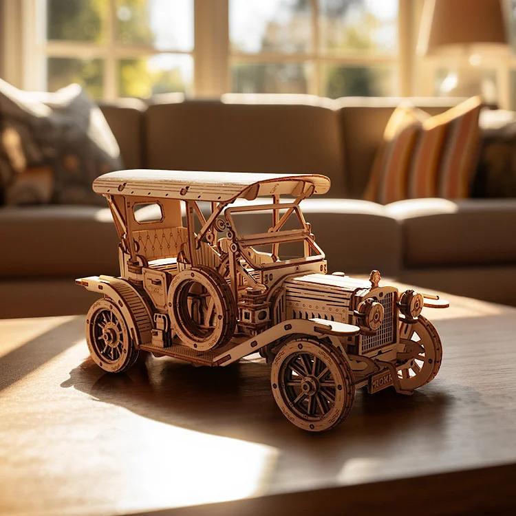 Vintage Car 3D Wooden Model Puzzle Building Kit 4