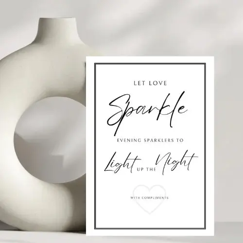 White stone collection - Sparklers sign