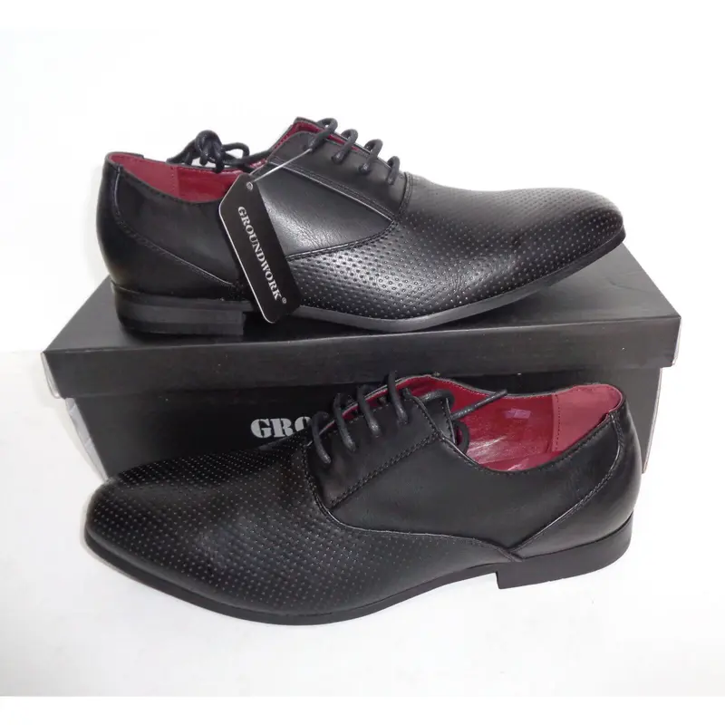 New Mens Black Shoes Casual Lace Up Office Dress Formal Wedding UK Sizes 6-11 6