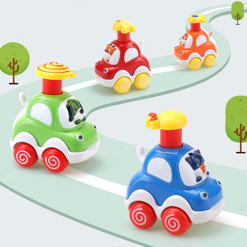4pcs Baby Toy Cars for 1 Year Old Boy Gifts Press and Go Forest Animal Car Educational Toys for 2 Years Old Boy Pull Back Cars Toys for Toddlers 1-3 Baby Toys 12-18 Months Gifts for 1 2 3 Year Old Boy Girl 7