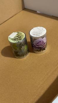 Product Review of Random Color Flower Pattern Scrapbooking Sticker (1 Roll), Waterproof PET Decorative Collage Sticker, DIY Scrapbooking Adhesive Sticker Tape, Handmade Crafts from G**🖤 1