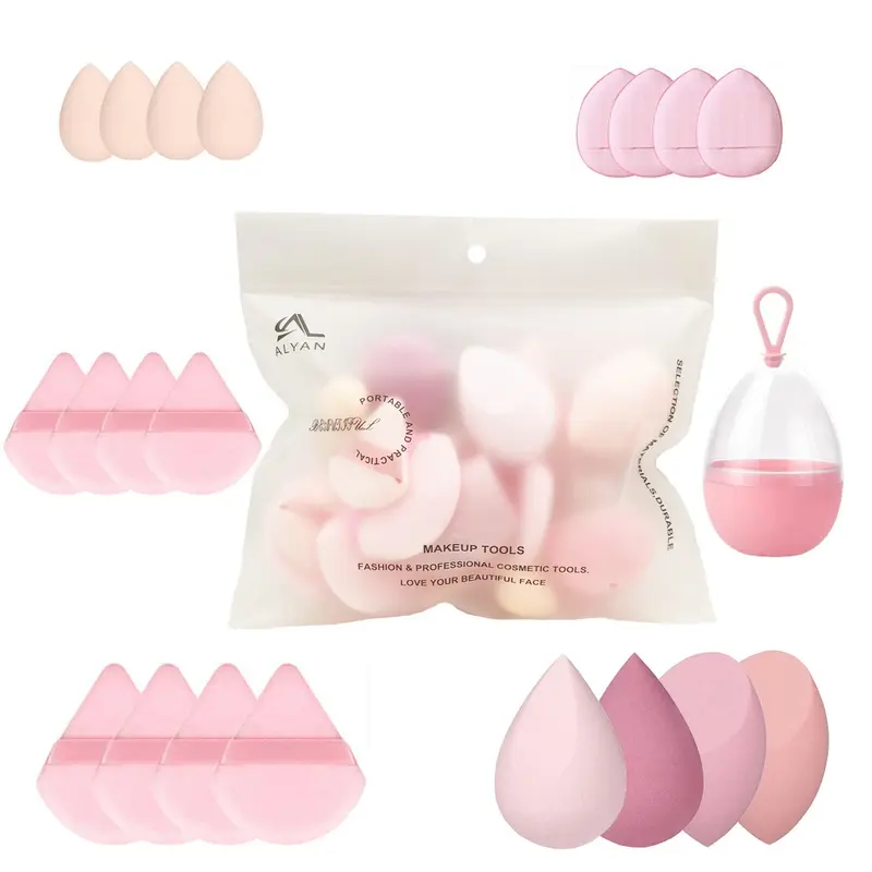 Makeup Sponge 7 Pcs Set for Liquid, Cream, and Powder, Enhanced Make Up Application, Ideal Gift,Multi-colored 3