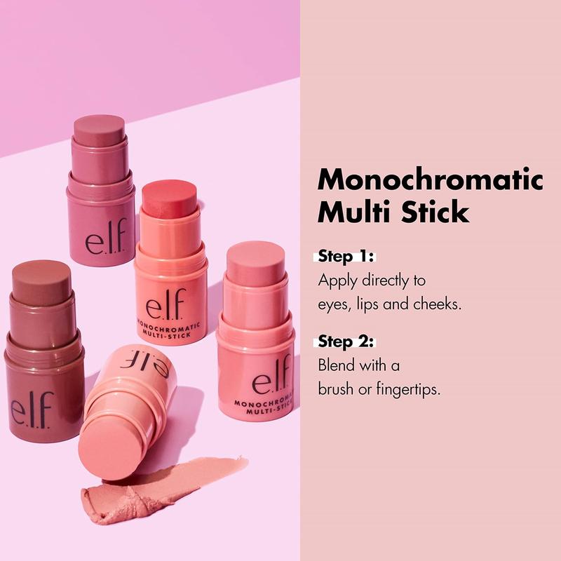 e.l.f., Monochromatic Multi-Stick Blush, Creamy, Lightweight, Versatile, Luxurious, Adds Shimmer, Easy To Use On The Go, Blends Effortlessly, Sparkling Rosé... 3