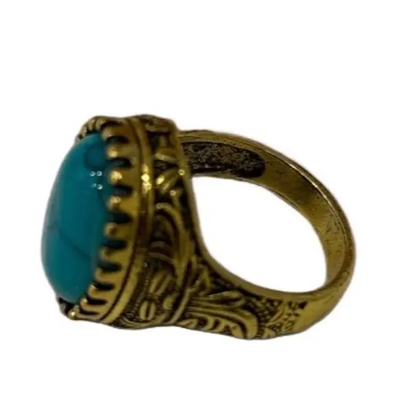 Men’s Golden Ring with Feroza Stone