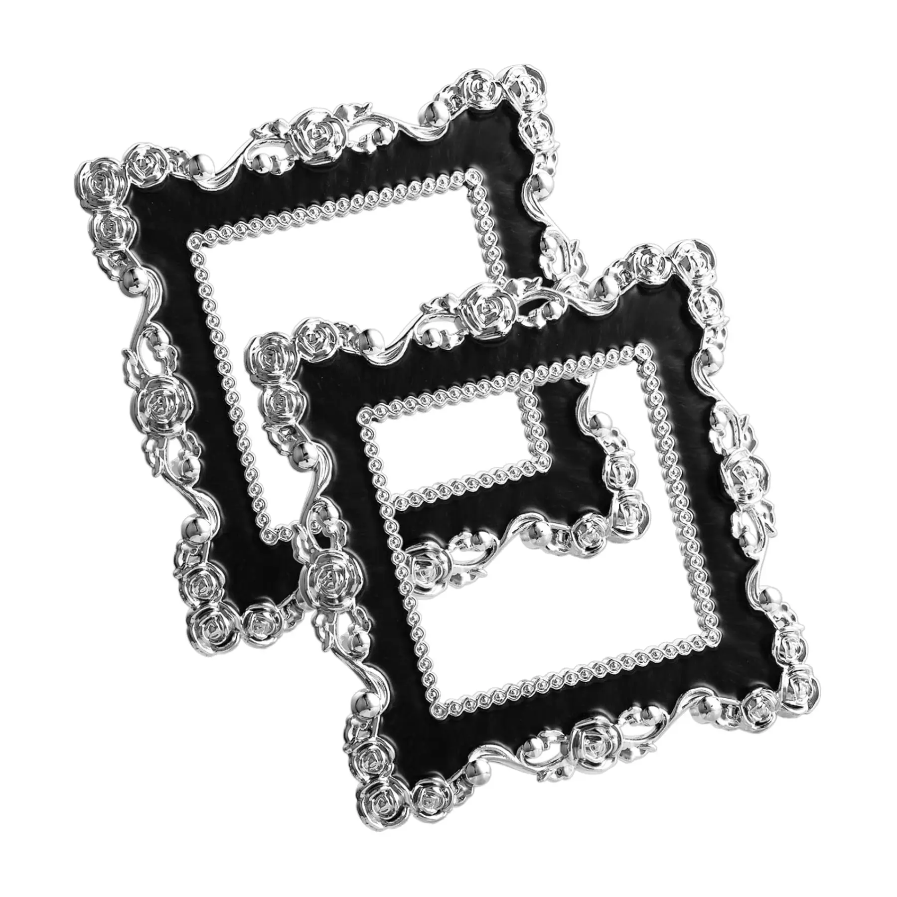 2 Pcs Light Switch Surround Black Light Switch Covers Plastic Resin Acrylic Light Socket Surround Socket Covers Luxurious Socket Panel Sticker...