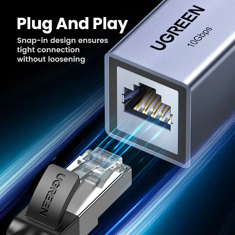 UGREEN RJ45 Connector 10Gbps Network Extender Extension for Cat8 Cat7 Cat6 Ethernet Cable Adapter Gigabit Female to Female 4