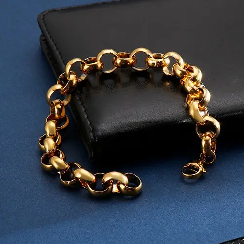 Medium Weight Belcher Bracelet. Gold And Silver Plated Available Stainless.3-piece Bracelet Set,Winter Outfits 2025  Decorated Link Bracelet,Casual Fashion Bracelet for Women & Men, Gift