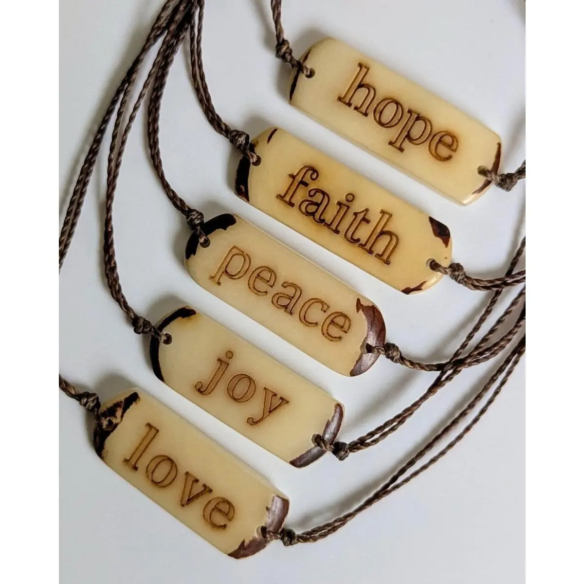 INSPIRATION — Handmade Tagua Motivational Bracelet