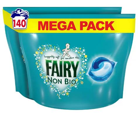 Fairy Non Bio Pods - 140 Count, Household Cleaning Supplies 1