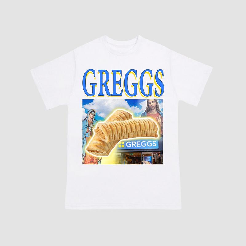Greggs Sausage Roll T-Shirt, Trendy Funny T-Shirt, Meme Graphic Tee, Birthday Gift, All Weather Clothing, Cotton Pullover, Size Available Up To 3XL 1