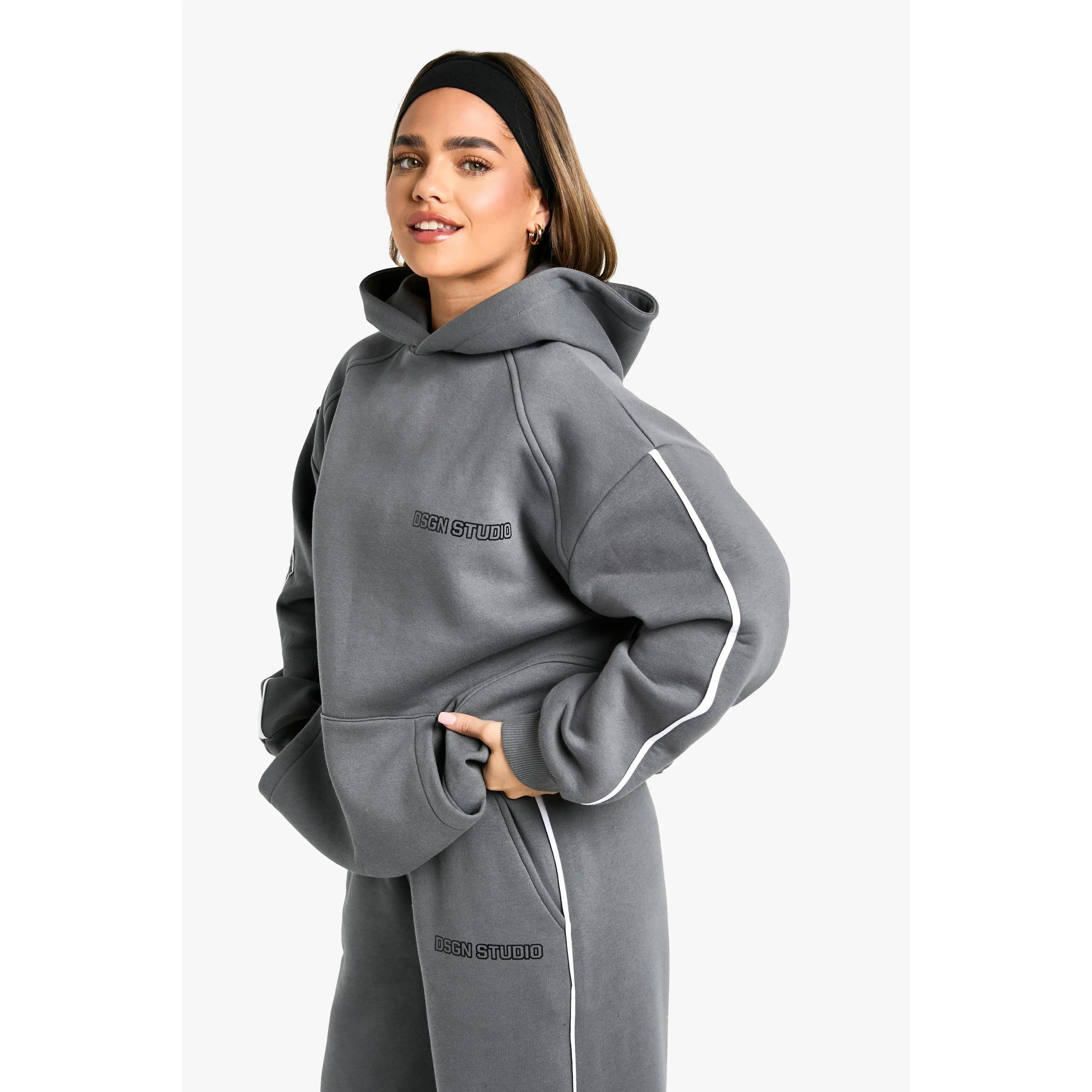 Petite Side Stripe DSGN Sport Hoodie