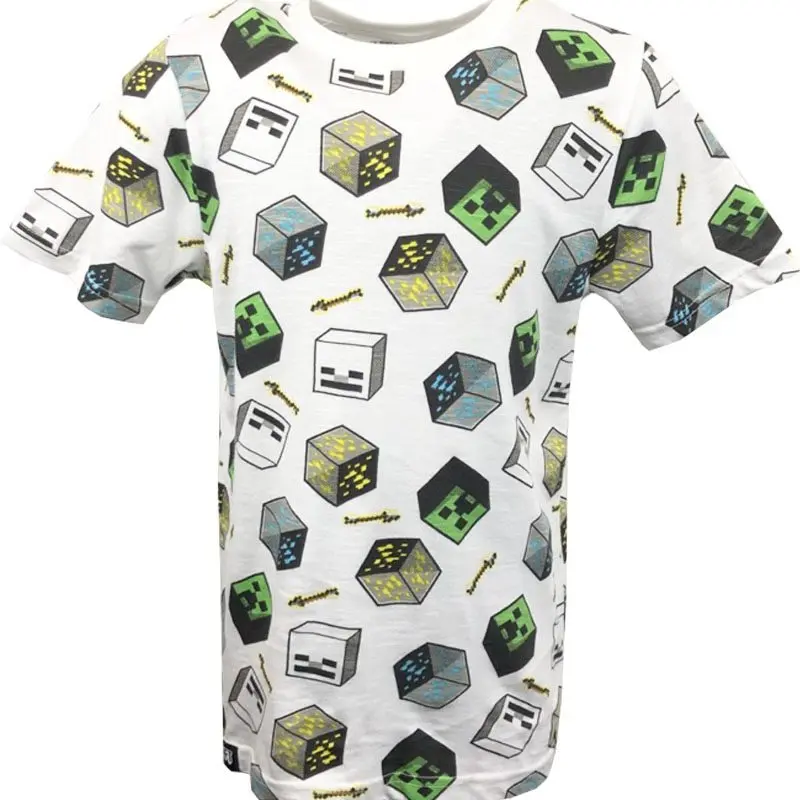 Boys Girls Minecraft T Shirt Top Creeper Gamer Tshirt Age 3 - 14 Years 7