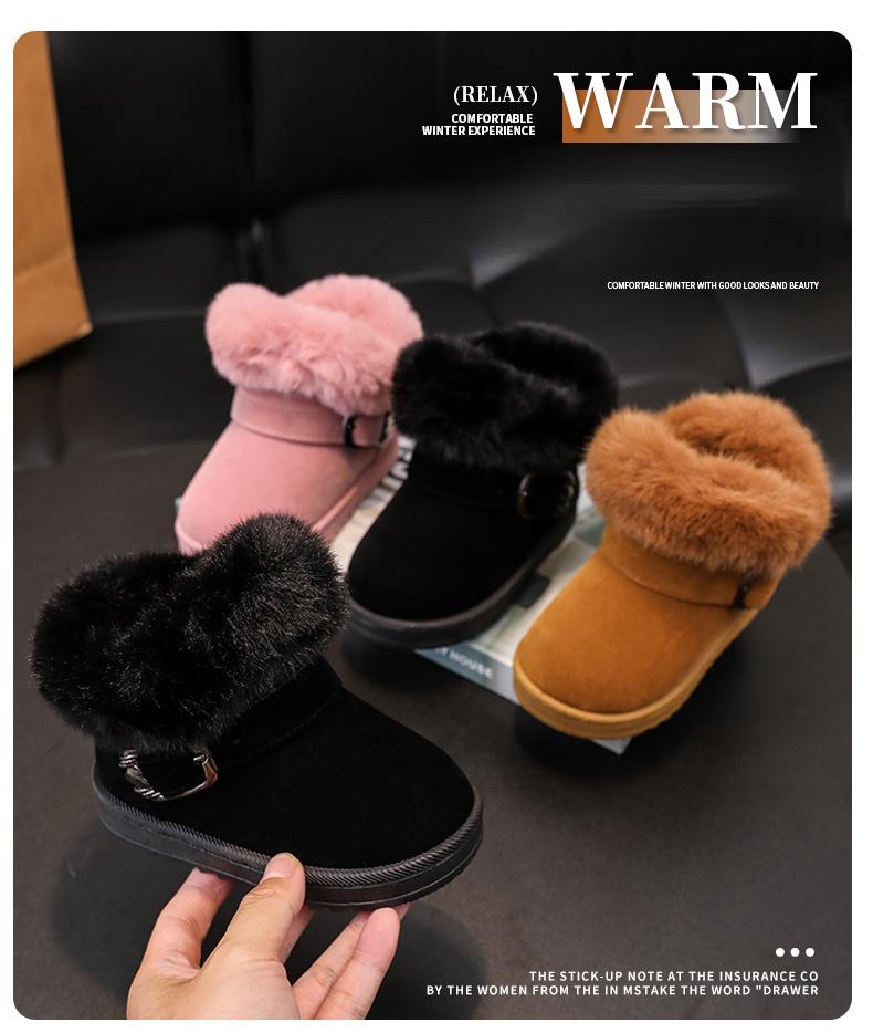 Product Introduction of Girls snow boots - Festive Winter Snow Boots - Soft Faux Fur, Rubber Soles, Cute Designs - Fall and Winter Play - Little Girls -  For Warmth, Comfort, and Style - Winter Wonderland Adventures Await 0