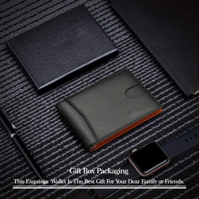 Genuine Leather Slim Wallet for Men with RFID Blocking and Money Clip 5