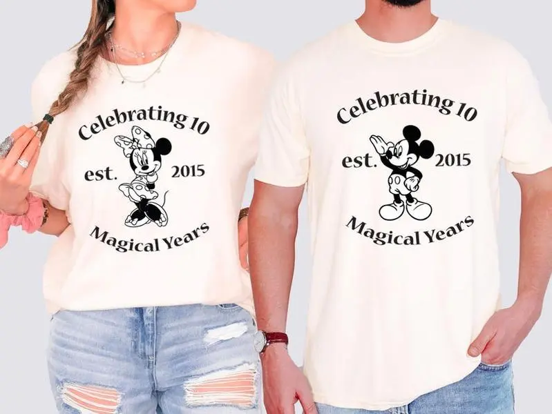 Mickey Minnie Anniversary T-shirt, Celebrating Magical Years Tee, Mouse Wifey Husband Tee, Married Since Wedding Anniversary Shirt