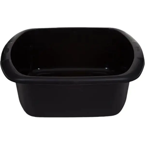 Large Black Heavy Duty Rectangular Plastic Bowl Washing Up Basin Sink Bowl Cleaning Pack