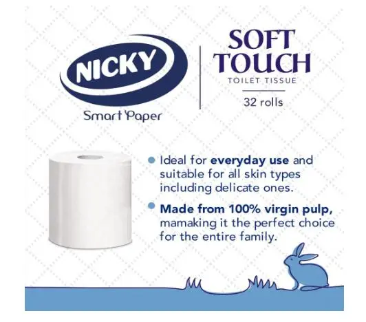 Soft Touch Toilet Tissue |Extra Value Pack – 32 Rolls of Extra Gentle White Toilet Paper |190 Sheets per Roll| 2-ply | Soft Tissue | Modern Embossing |Easy Opening | 100% FSC Certified Paper 3