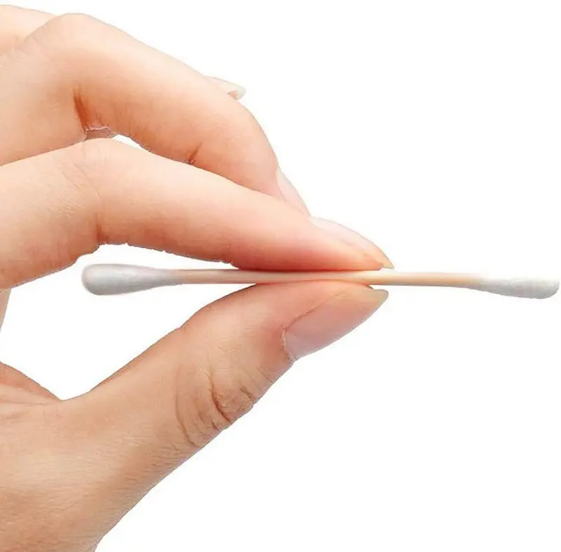 600 pack Cotton Buds , 100% Biodegradable Cotton Swab with Wooden Handles for Cleaning Ear, Makeup enhance, Keyboard cleaning, for wound Daily Cosmetic 2