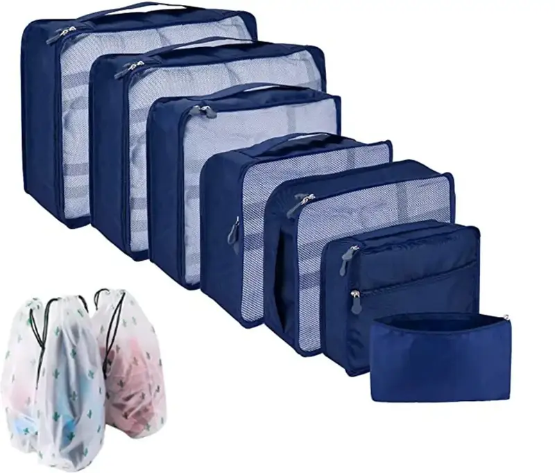 10 Packing Cubes – Travel Luggage Organizer Set, Compression Storage Bags for Suitcases & Accessories 7