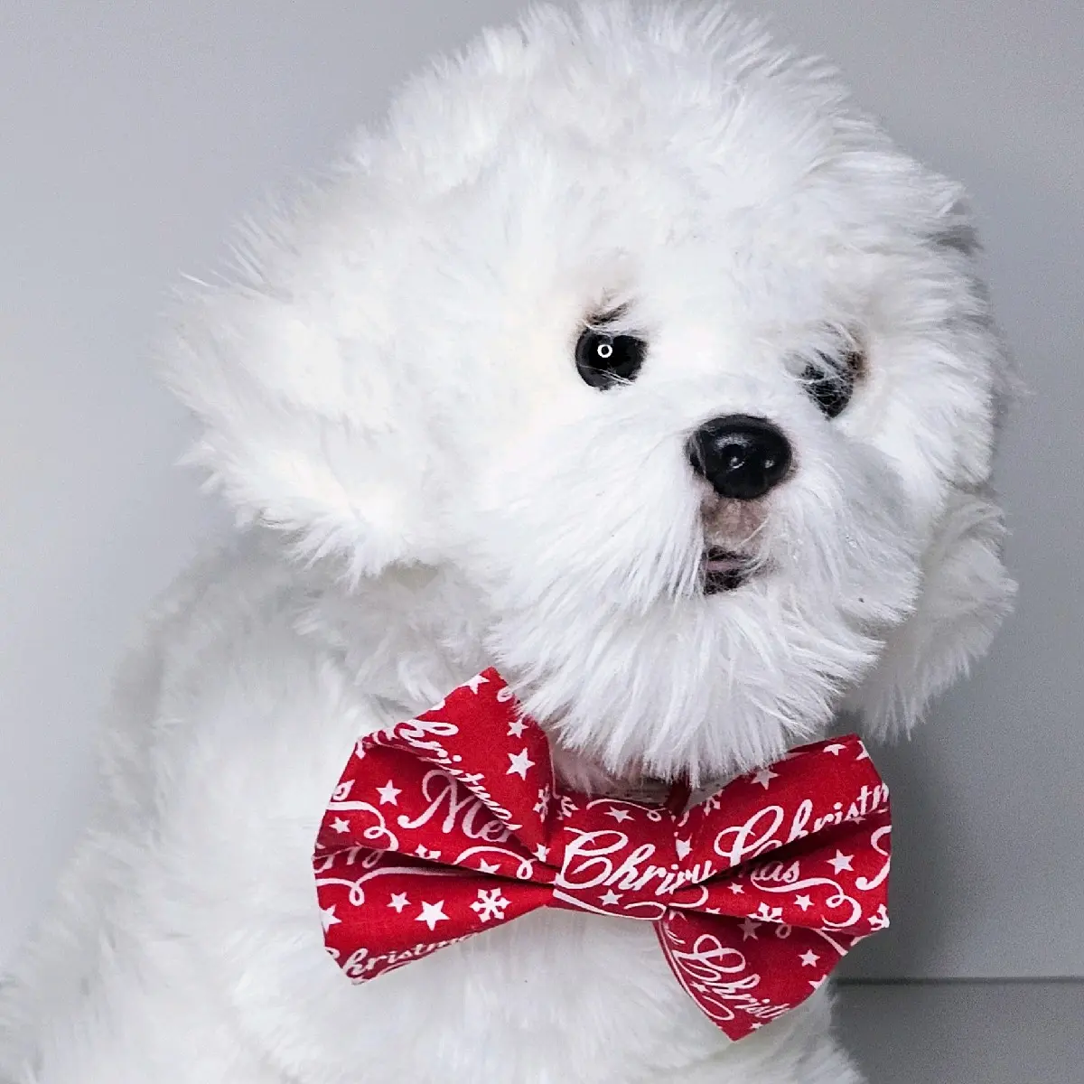 Red Christmas Dog Bowtie for Festive Pet Accessories - Perfect for Your Pet's Holiday Look