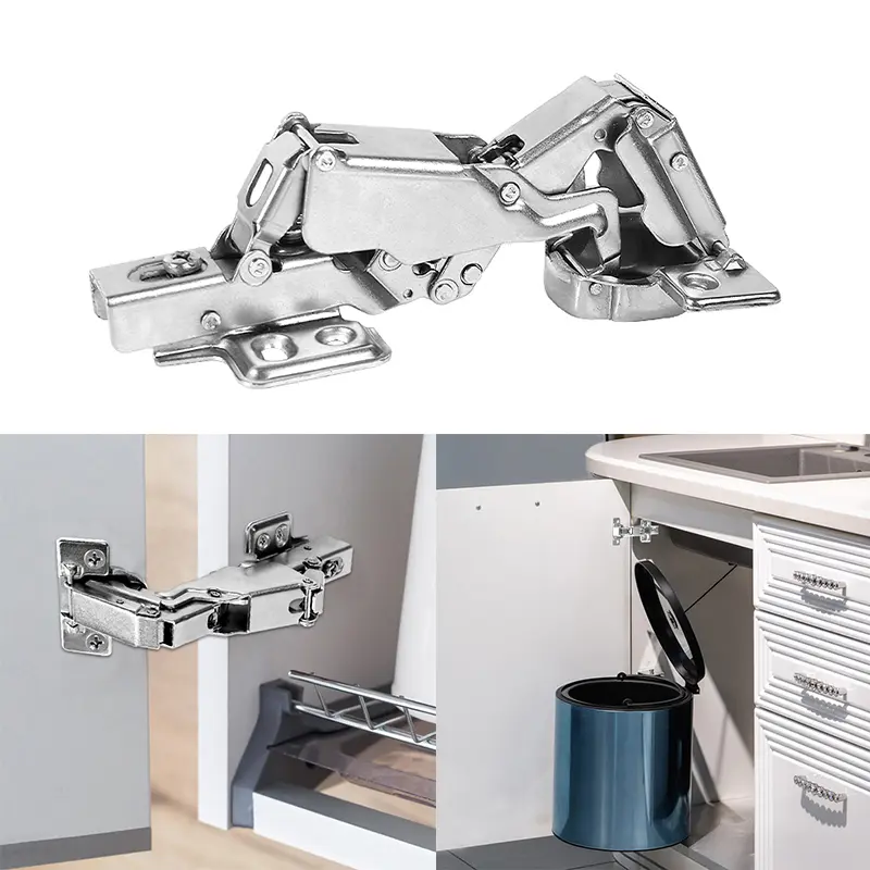 2 PCS 165 Degree Kitchen Cabinet Hinges Soft Close Cupboard Hinges with Fixing Screws