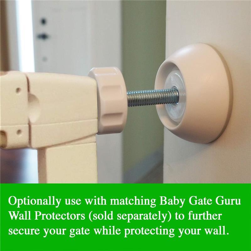 Baby Gate Guru Extra Long M10 (10mm) Spindle Rods for Pressure Mounted Gates Replacement Set - 4 Pack of M10 Spindle Screw Bolts for Baby and Pet Safety Gates - Choose Your Color (10mm, White) 5