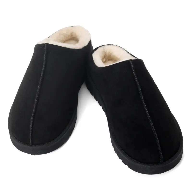 Ready Salted Autumn Winter Warm SuedeBraided Outdoor Slippers Fashion GenuineLeather Fluffy Fur Lining Shoes for AutumnWinter Flat Sole and Platform Sole 2 StylesOptional 1