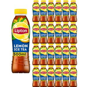 Lipton Ice Tea Lemon 500ml (Pack of 24) - Refreshing Beverage