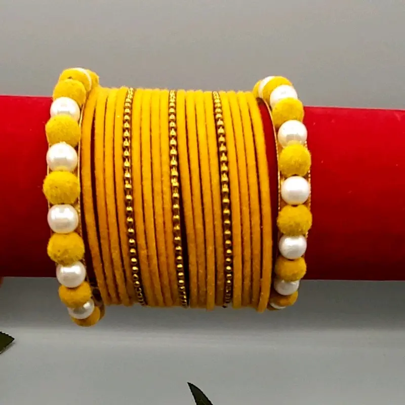 Velvet Bangles Set for Women - Perfect for Any Occasion mehndi jewellery desi bangle couple jewelry 7