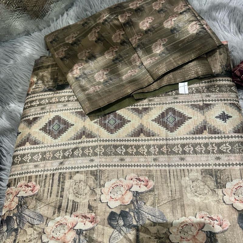 Women's Printed Flora Saree with Sequence Border for Formal Occasions - Womenswear 7