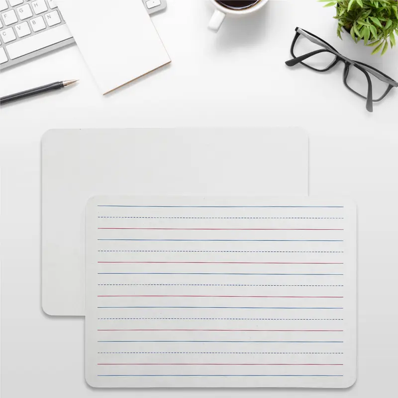 Pack of 30 Rigid MDF Handwriting Lines A4 Whiteboards 4