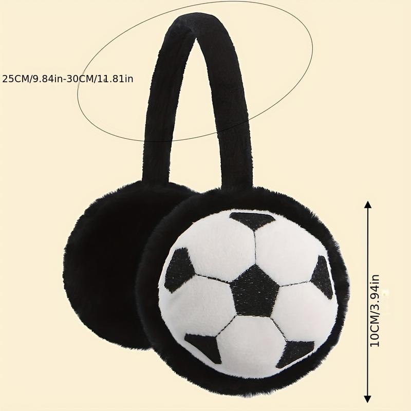 Product Introduction of 1pc Children's Cute Outdoor Football Cold-proof Anti-freeze Plush Earmuffs 3