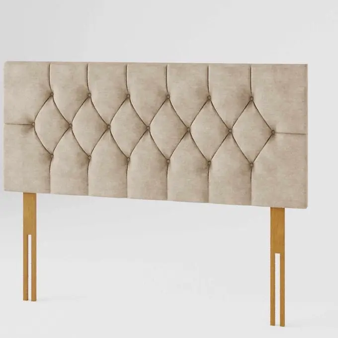 Luxury Designs Divan Bed Headboard Elegant Chesterfield Plush Velvet 24" Height Padded Lined Headboard - All Colors and Sizes 3