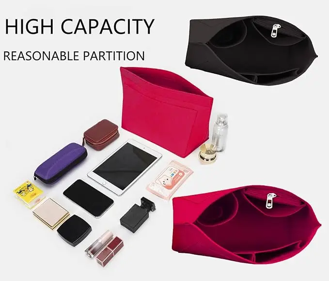 Felt Insert Bag for Longchamp Handbags - Travel Purse Organizer & Makeup Bag Divider 6