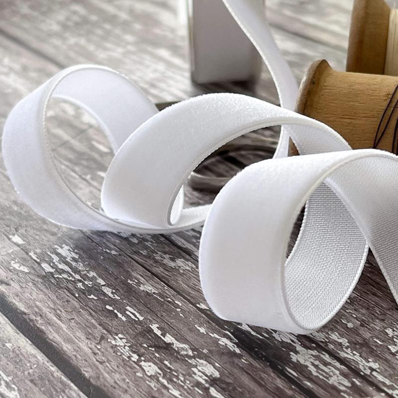 White Velvet Ribbon - 3 Meter Roll 4