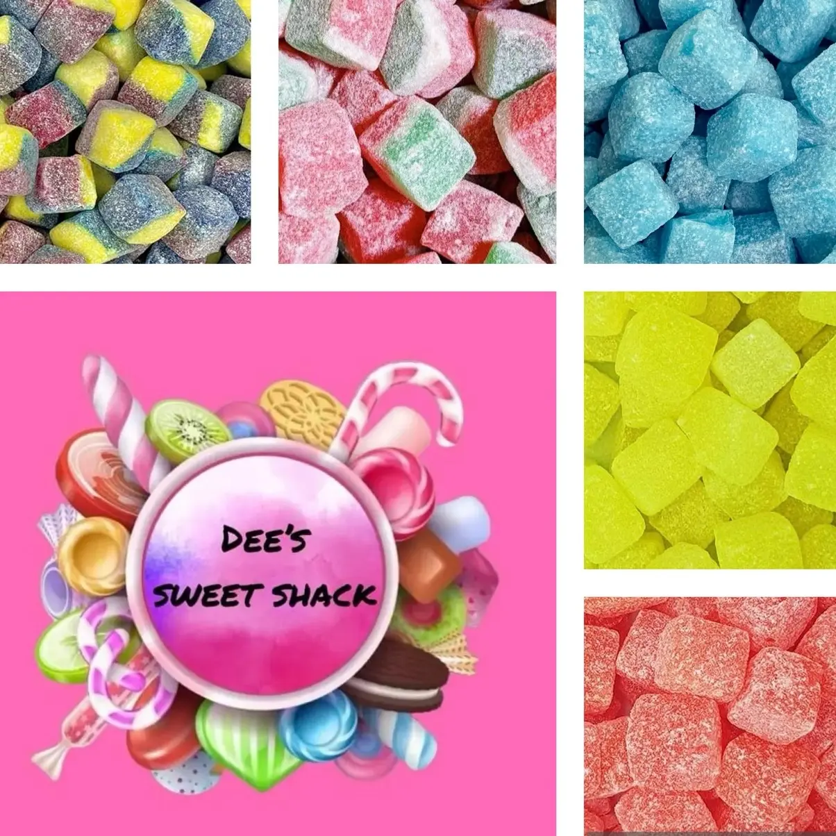 Retro Cubes - pick your flavour -  Cola/Pinapple/Tuttifruitti/Watermelon/Bluerasp - 100g Portion - Snack