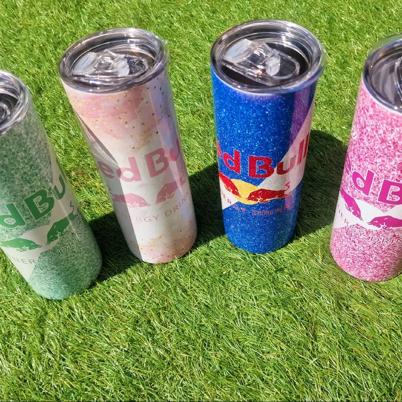 personalised red bull 20oz tumbler with straw custom tumblers 1