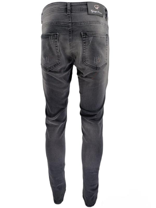 New Georgio Peviani Jeans Patchwork Paint Splatter Distressed Ripped Denim Jeans 8