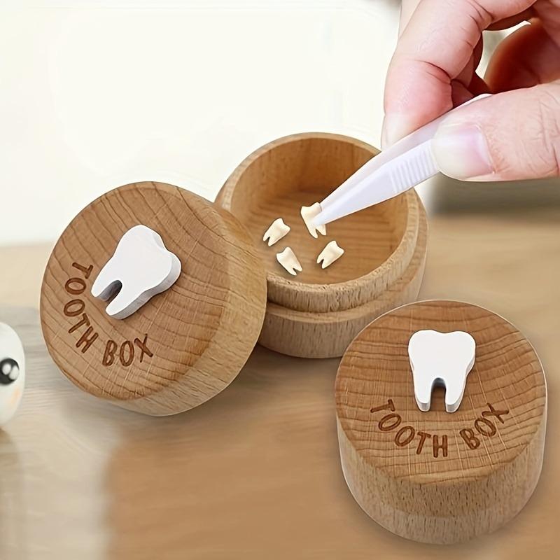 Product Introduction of 1pc Tooth Fairy Box, Tooth Fairy Keepsake Box, 3D Carved Wooden Box, Souvenir, Cute Tooth Holder, Great Christmas Halloween Thanksgiving Day Gift, New Year's Gift, Valentine's Day Gift 1