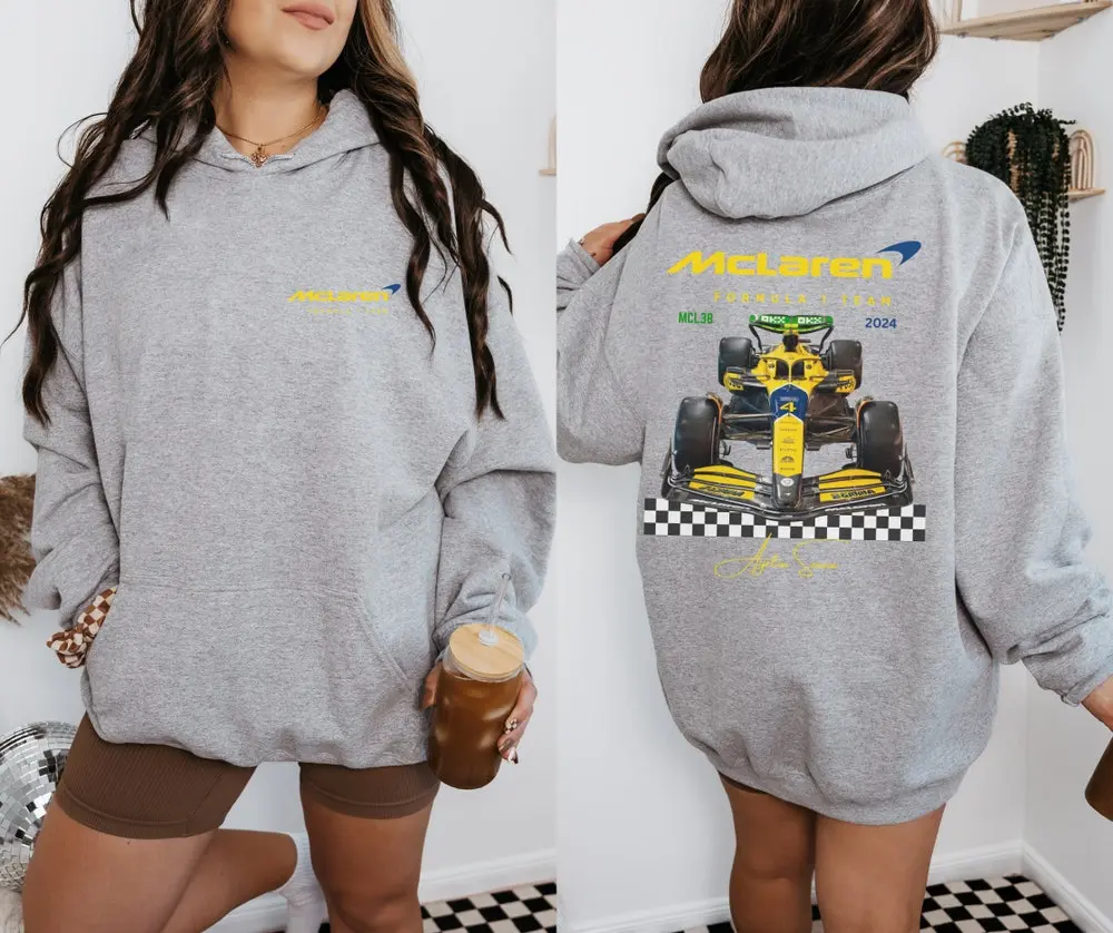 Mclaren 2024 Ayrton Senna Formula One Hoodie Heavy Blend Unisex Sweatshirt F1 Monaco Gift F1 driver Inspire Aesthetic Racing Clothing, Various colors and sizes, drop shoulder fit