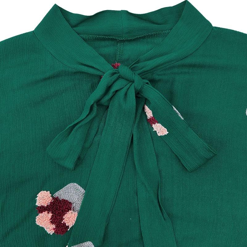 Hot Sale M2379 Hot Sale New Embroidered Lace-Up Collar Long Sleeve, Stylish and Elegant Muslim Dress 2