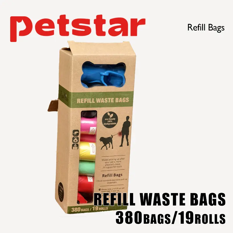 Petstar Poo Bags for Dog Waste, 380 Extra Thick Strong 100% Leak Proof Biodegradable Dog Poo Bags 0