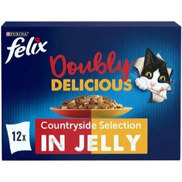 Felix Cat Food 12 Pack - Doubly Delicious Countryside in Jelly