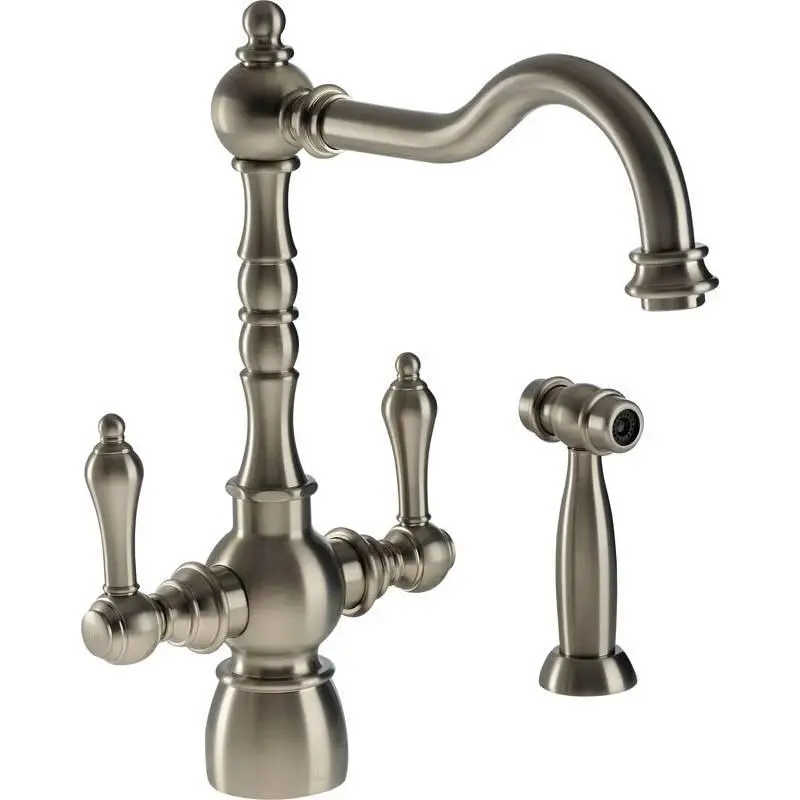 Abode Bayenne Monobloc Dual Lever Tap With or Without Integrated Handspray AT3027 2