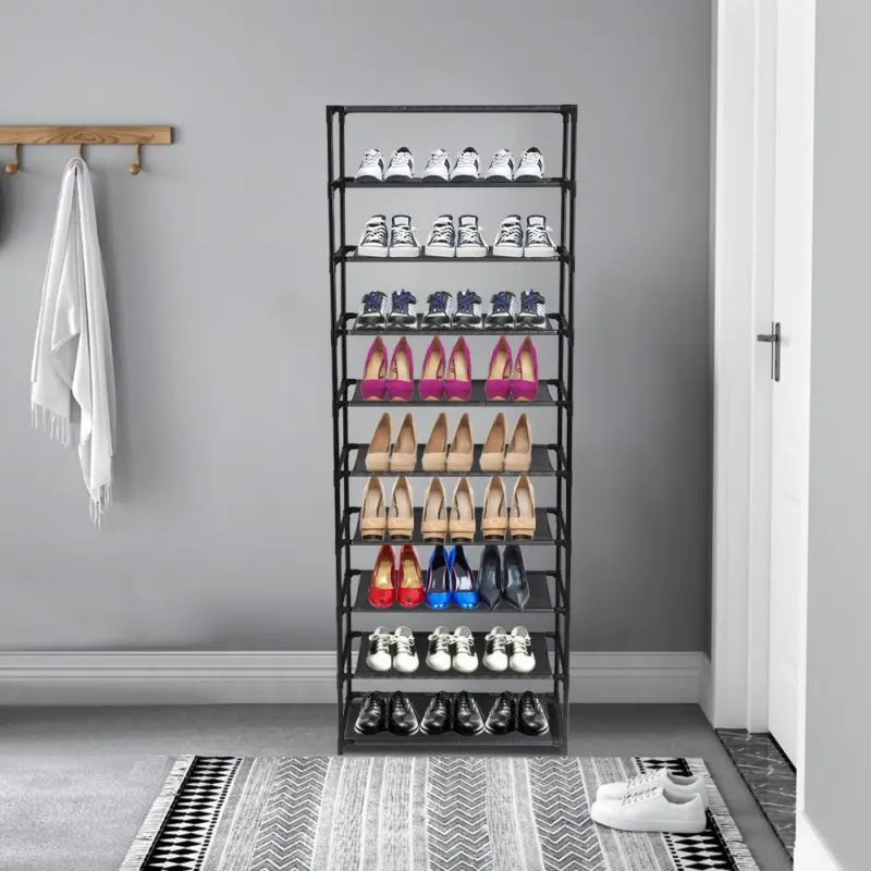 10 Tier Shoe Storage Rack Organiser Cabinet Shelf 30 Pairs Housekeeping Household Room 0
