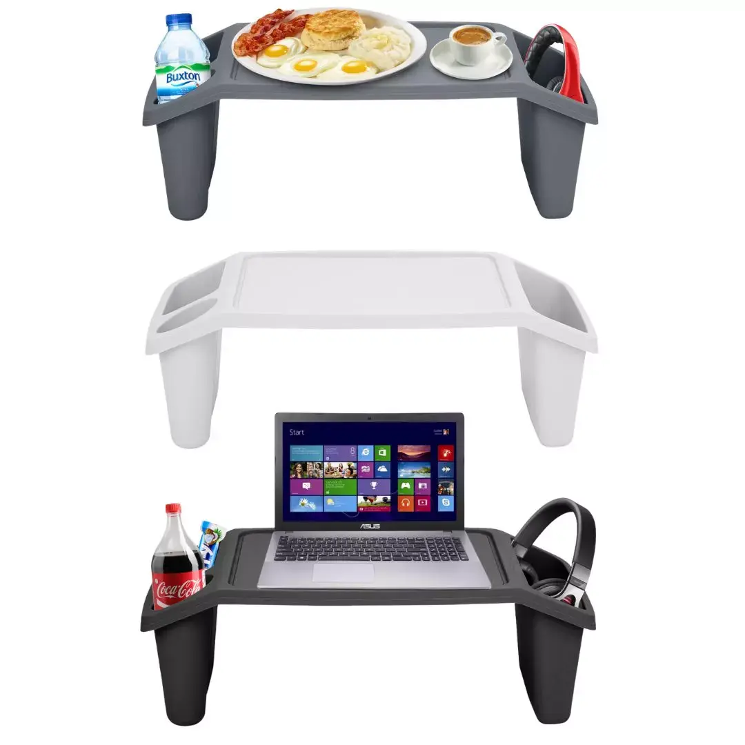 Portable Plastic Lap Tray Dinner Laptop Breakfast Bed Utility Stand Multipurpose