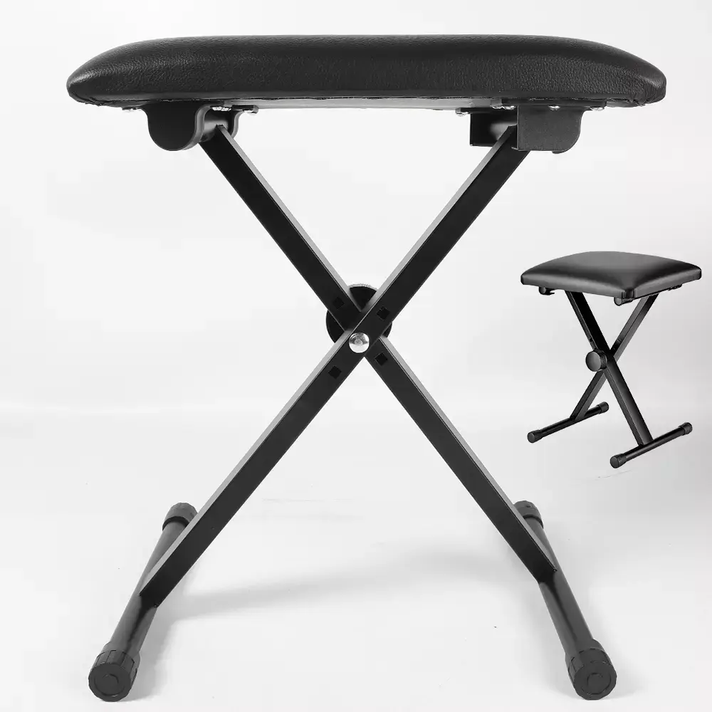 STOOL CHAIR BENCH BLACK PADDED SEAT CUSHION ADJUSTABLE HEIGHT]