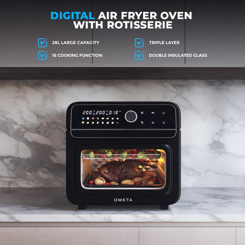 Ometa 28L Air Fryer Oven Countertop Kitchen Appliance, Black 3