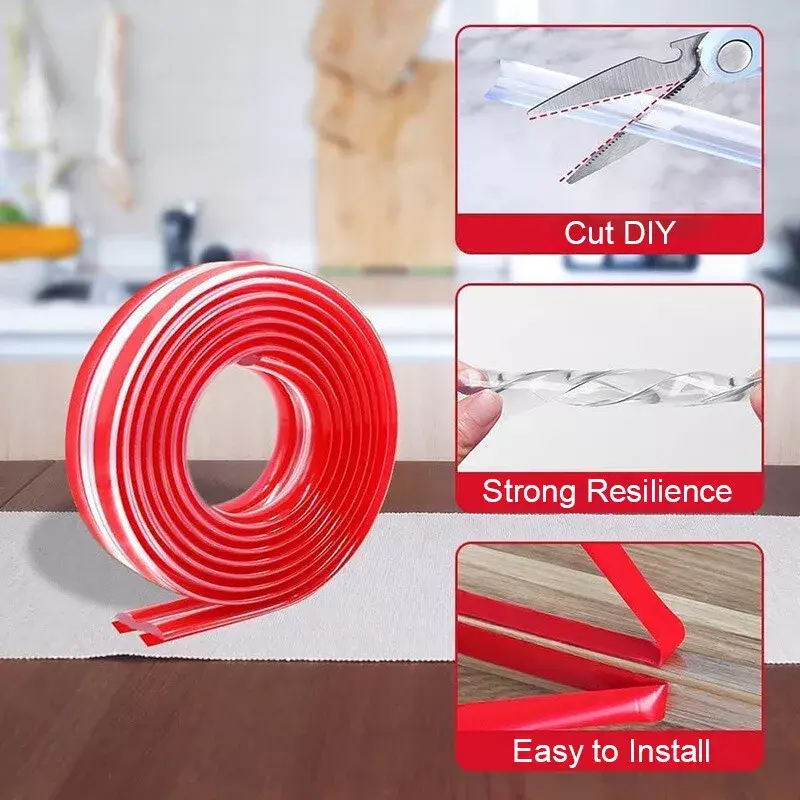 5M Silicone Edge Protector Kid Safety Corner Strip Pre-Tape Furniture Anti-sharp 4